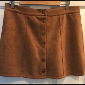 Persun mini faux suede skirt